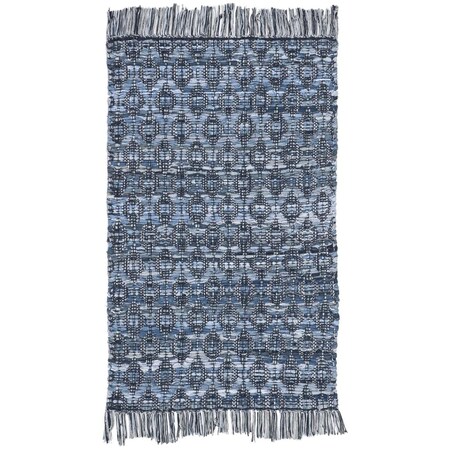 Safavieh Montauk Rustic Rectangle Hand Woven Rugs, Blue - 5 x 8 ft. MTK420L-5